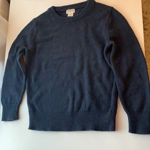 Navy crewcuts crew neck sweater with elbow patches